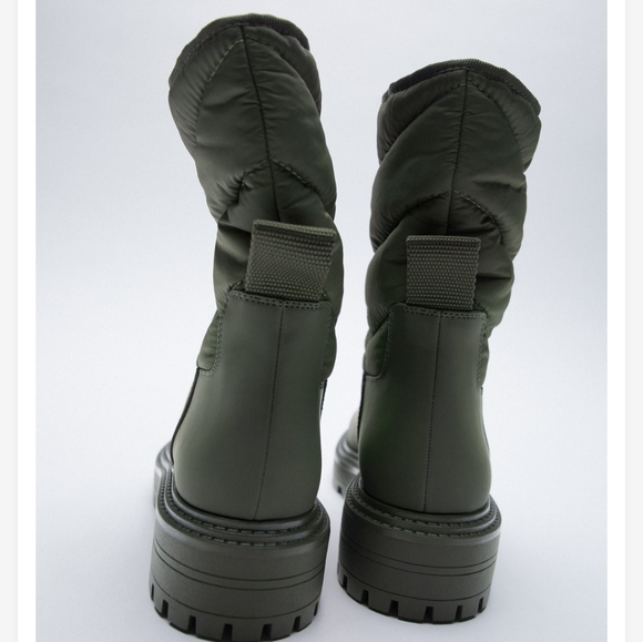 Zara rubberised platform quilted boots - Picture 2 of 10